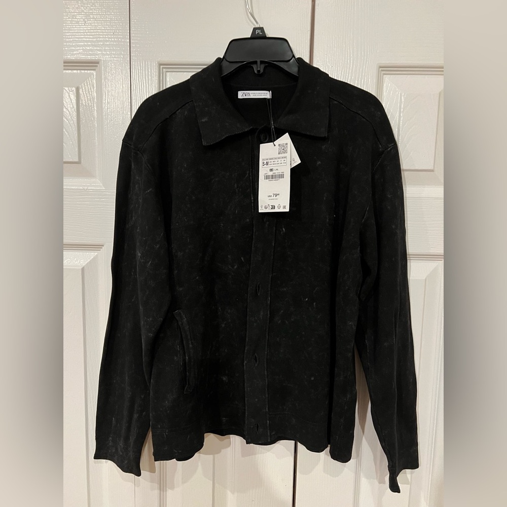 NWT Zara button up sweatshirt size small